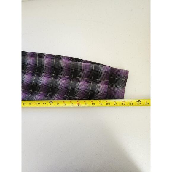 Dixxon Flannel Shirt Mens Medium Purple Plaid LS Ballistic 97 BJ Baldwin Punk - Picture 13 of 15